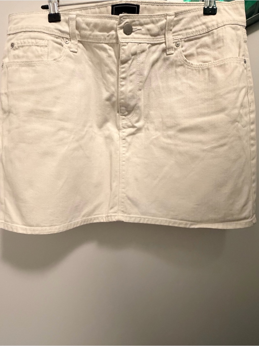 Classic White Gap Denim Mini Skirt